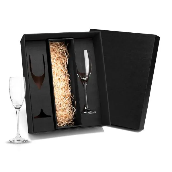 KIT DE TAÇAS DE VIDRO P/ CHAMPAGNE 190 ML - 2 PÇS — foto 1 de 3