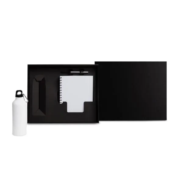 KIT COM SQUEEZE, CANETA E CADERNO - 3 PÇS — foto 1 de 4