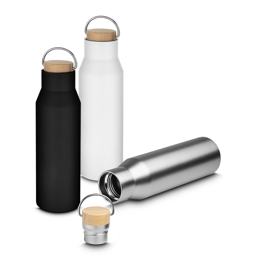 Garrafa térmica em aço inox com parede dupla isolada a vácuo - 600ml — foto 1 de 7