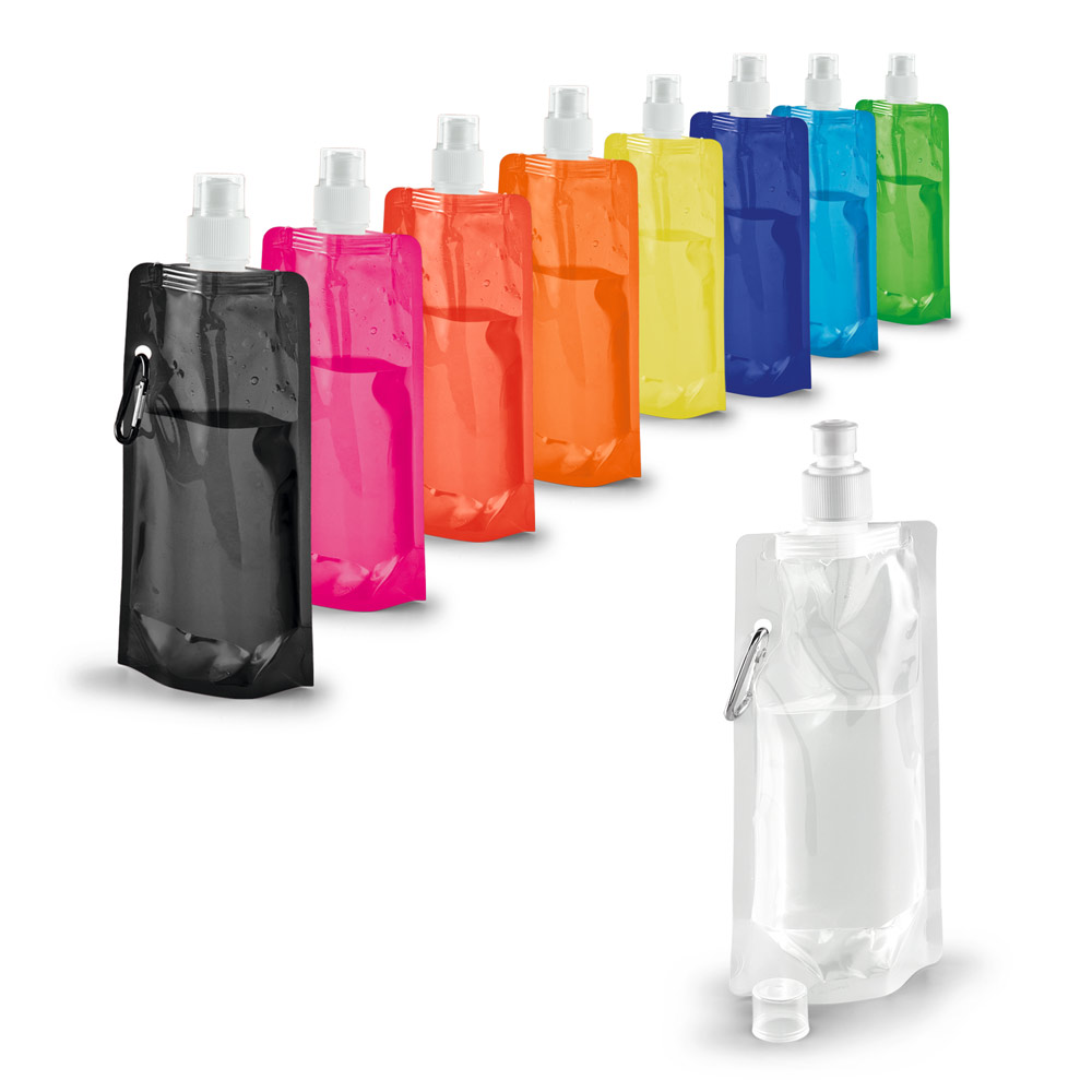 KWILL. Squeeze dobrável em PE com sistema "push-pull" e acabamento translúcido (460 mL) — foto 1 de 10