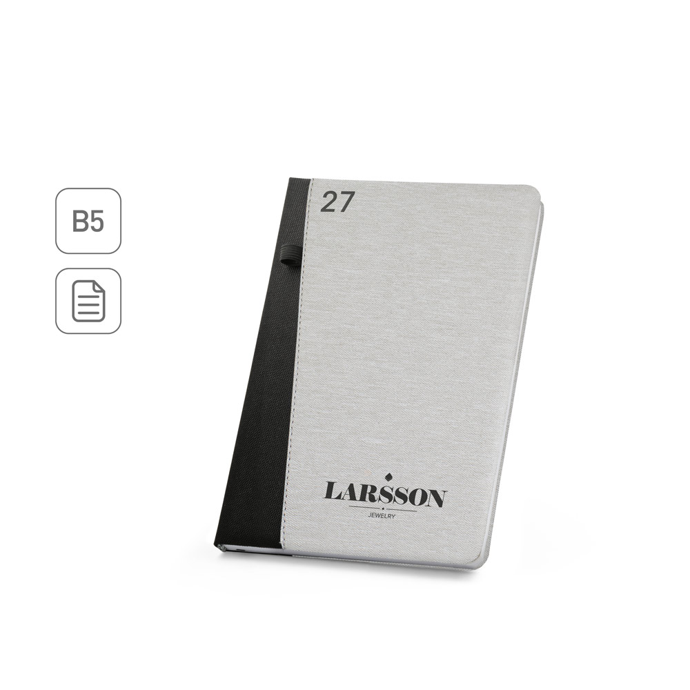 LARSSON B5. Agenda B5 em PET reciclado (100% rPET) — foto 1 de 2