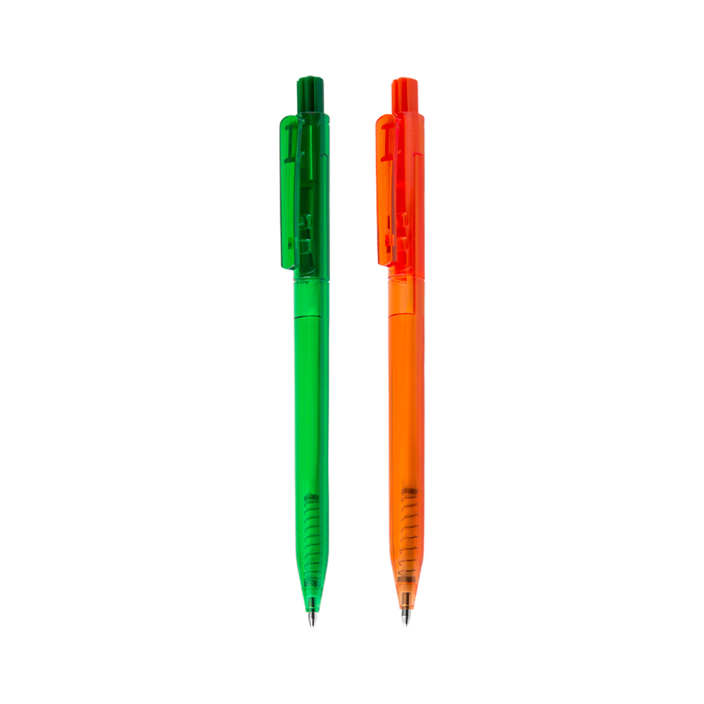 Caneta plástica esferográfica retrátil - modelo 10 — foto 1 de 5