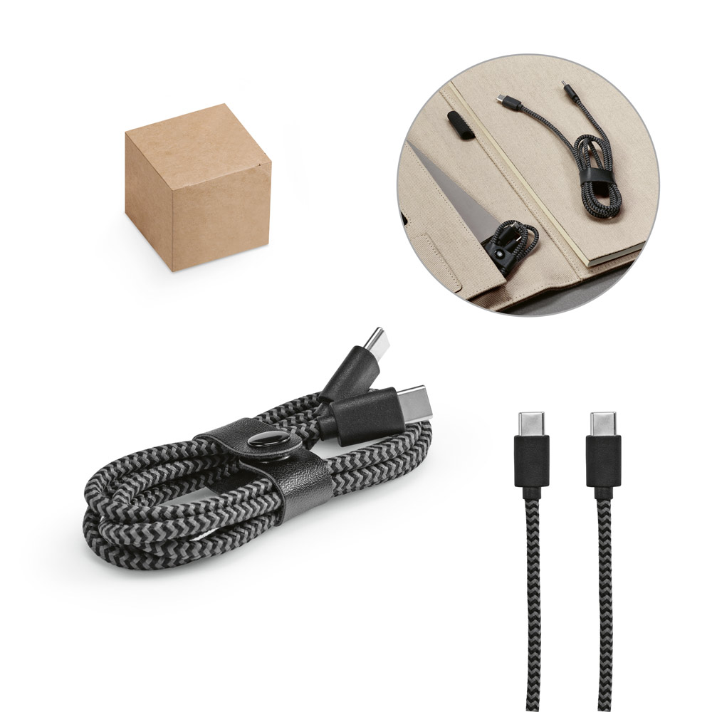 YONATH. Cabo USB-C de carregamento rápido em PET 100% reciclado — foto 1 de 2