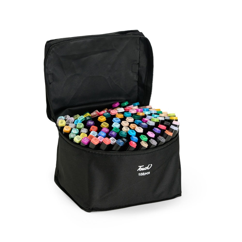 KIT CANETAS MARCADORAS PONTAS DUPLAS 108 CORES — foto 1 de 1