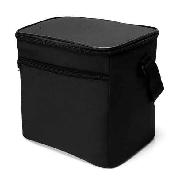 BOLSA TÉRMICA PRETA EM POLYESTER 600D/PEVA - 27X20X25CM — foto 1 de 9