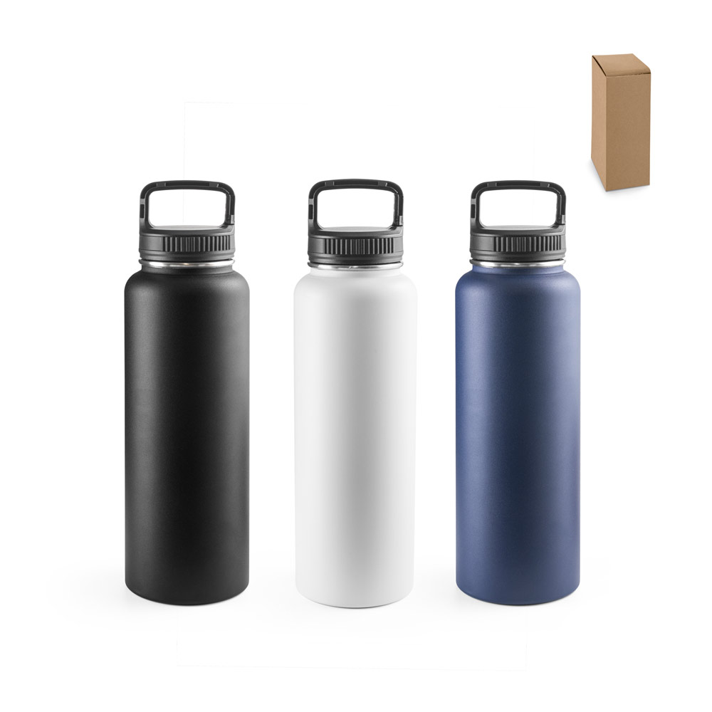 SINNER. Garrafa esportiva térmica em aço inox 90% reciclado com revestimento em pó (1200 mL) — foto 1 de 4