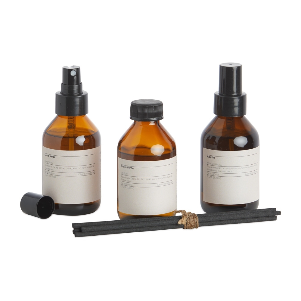 KIT C/ 3 AROMAS P/ AMBIENTES CEDRO VERDE — foto 1 de 1