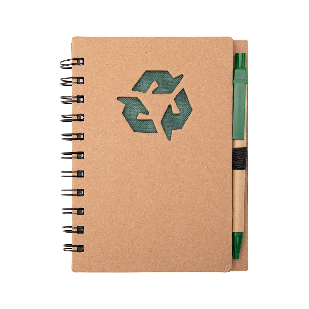CADERNO ECOLÓGICO COM CANETA — foto 1 de 5