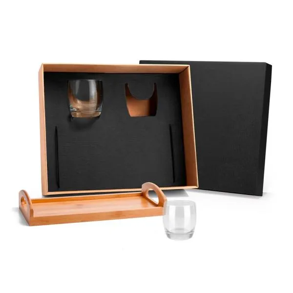 KIT WHISKY C/ BANDEJA E COPOS - 3 PÇS — foto 1 de 2