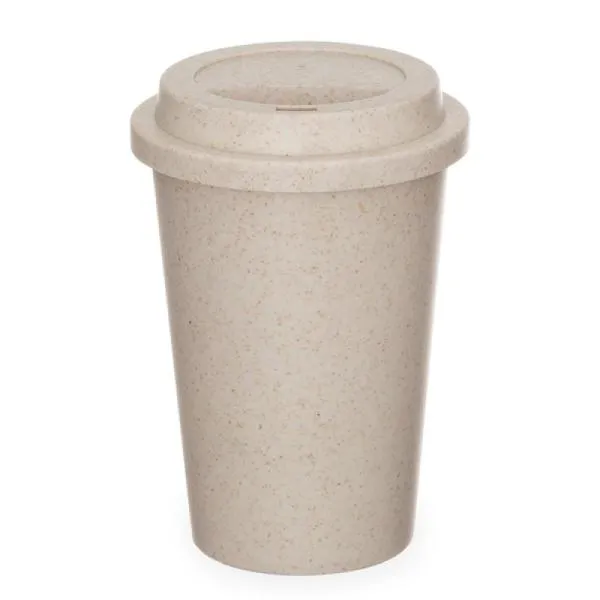 COPO EM FIBRA DE BAMBU COM TAMPA - 450ML — foto 1 de 6