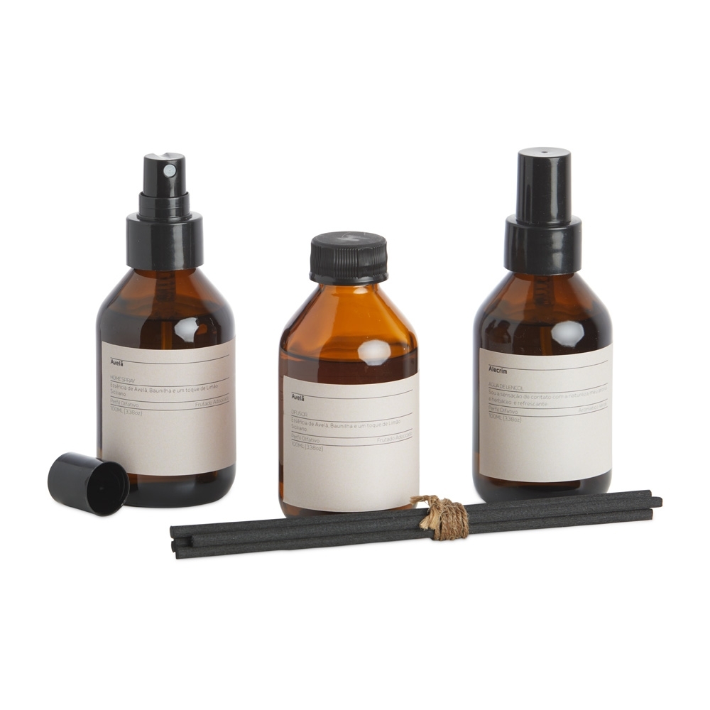 KIT C/ 3 AROMAS P/ AMBIENTES AVELÃ — foto 1 de 1