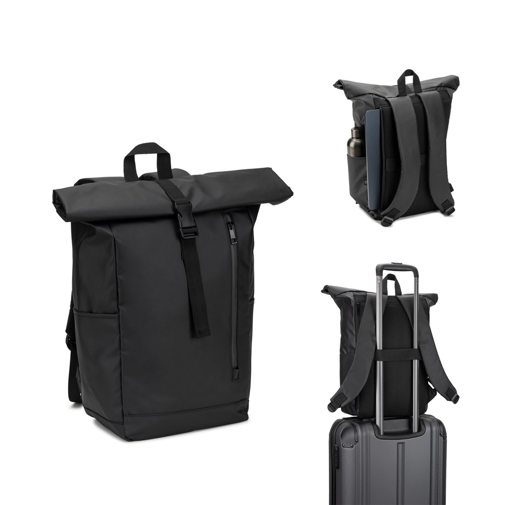 OSASCO BPACK. Mochila "Roll top" (14") em poliéster reciclado 600D de alta densidade com revestimento resistente à água (20 L) — foto 1 de 2