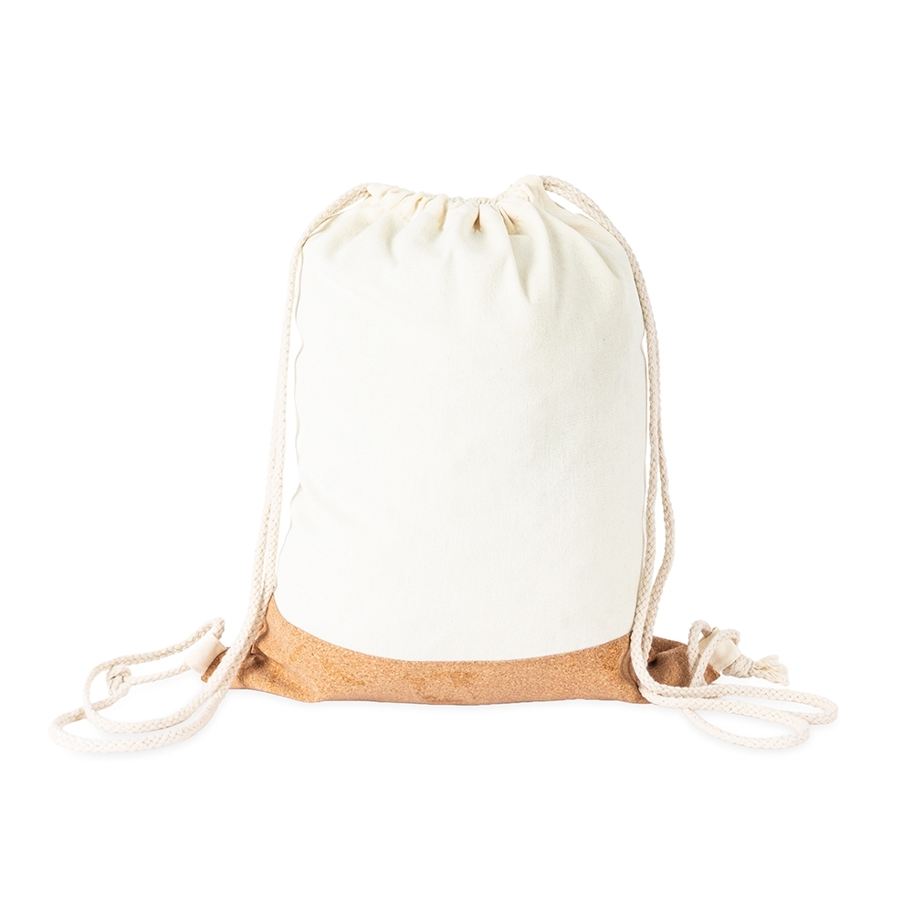 Mochila saco de lona e cortiça — foto 1 de 2