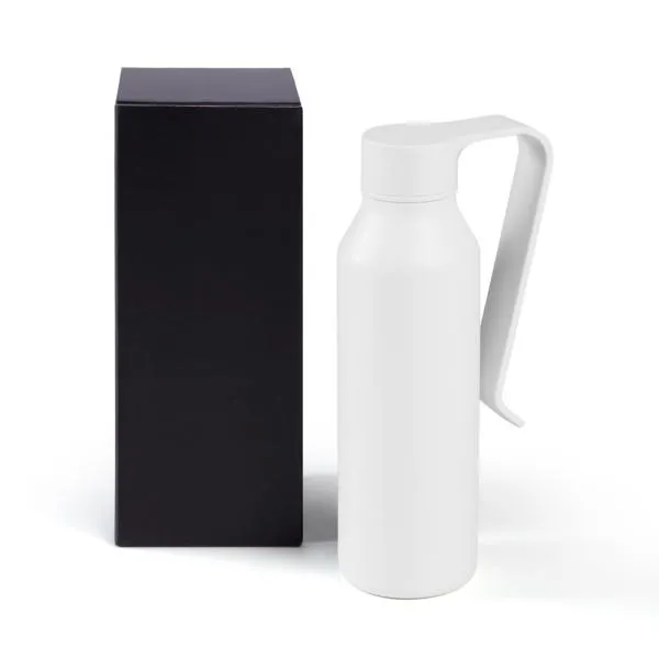 GARRAFA CAMADA DUPLA EM ALUMÍNIO RECICLADO - BRANCA - 450ML — foto 1 de 7
