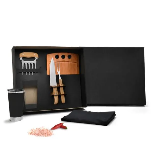 KIT PARA CHURRASCO COM COPO TÉRMICO - 6 PÇS — foto 1 de 1