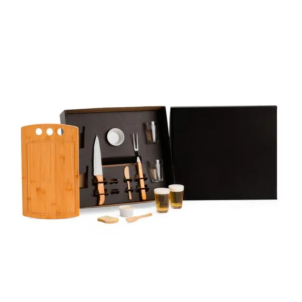 KIT PARA CHURRASCO COM COPOS AMERICANOS - 11 PÇS — foto 1 de 4