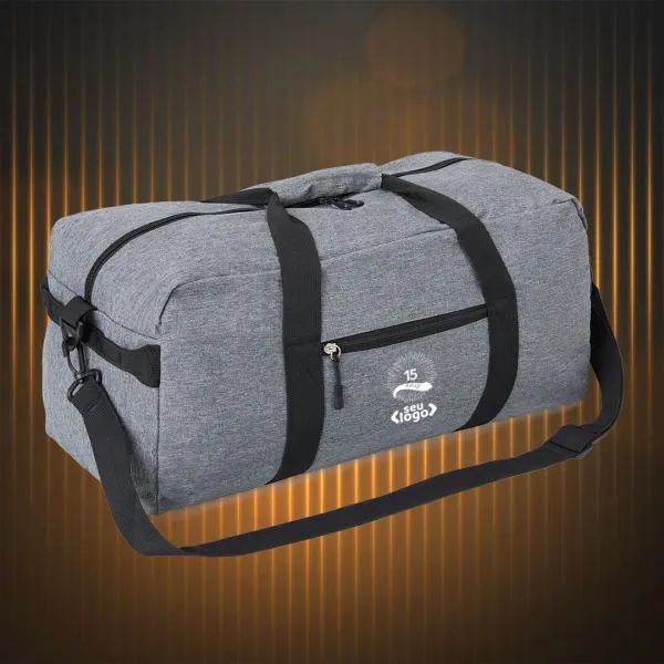 MALA ESPORTIVA EM POLYESTER 300D - MELANGE CINZA - 31L — foto 1 de 9