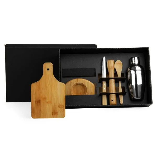 KIT PARA CAIPIRINHA EM BAMBU / MADEIRA - 0,35 L - 6 PÇS — foto 1 de 4