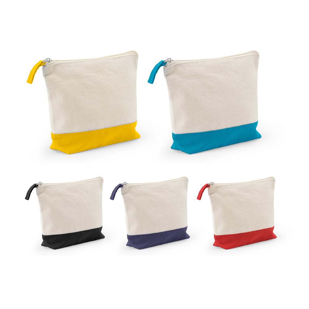 DAPHNE. Necessaire para cosméticos 100% algodão (340 g/m²) bicolor — foto 1 de 6