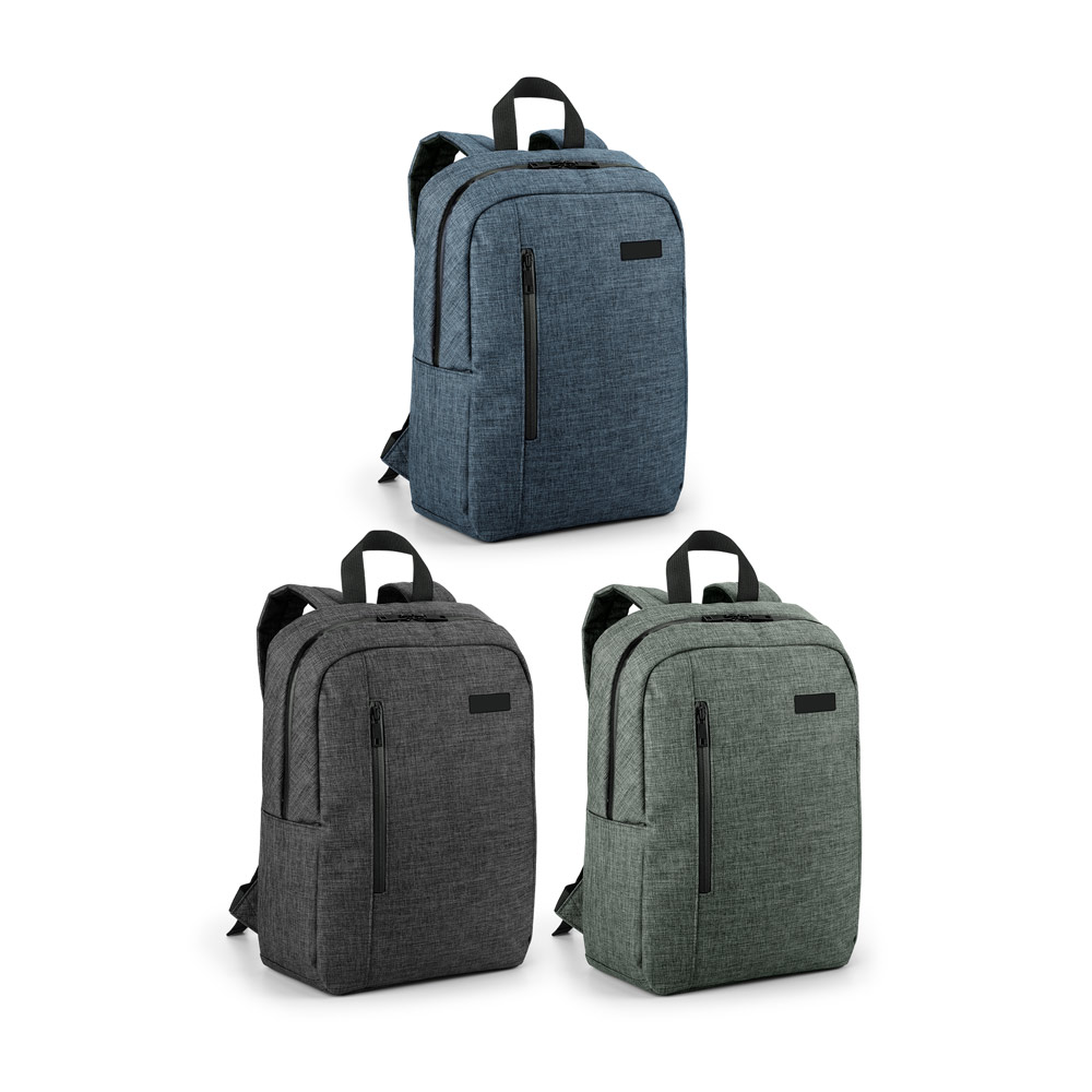 SHADES PLATE. Mochila para notebook (14'') em 600D de alta densidade com placa para personalização (12 L) — foto 1 de 4