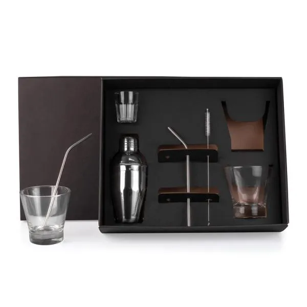 KIT PARA DRINKS COM COQUETELEIRA - 7 PÇS — foto 1 de 2