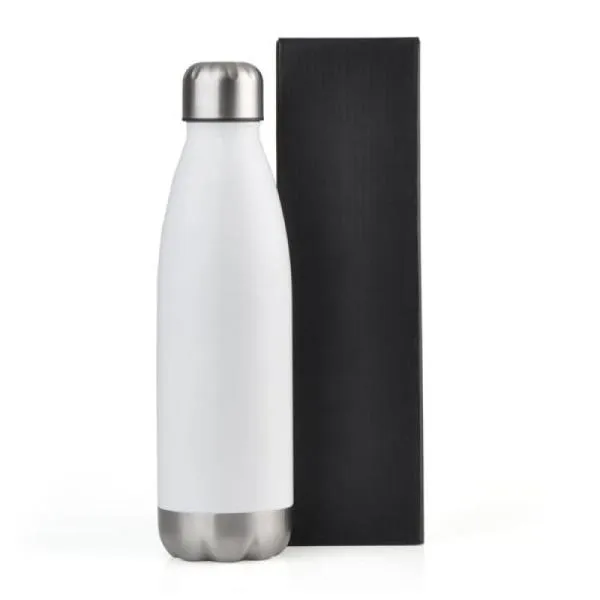 GARRAFA COM TAMPA EM AÇO INOX - BRANCA - 750ML — foto 1 de 4
