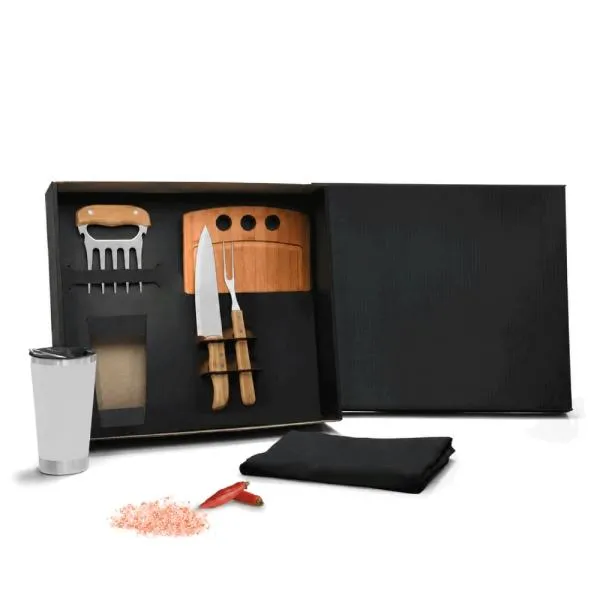 KIT PARA CHURRASCO COM COPO TÉRMICO - 6 PÇS — foto 1 de 1