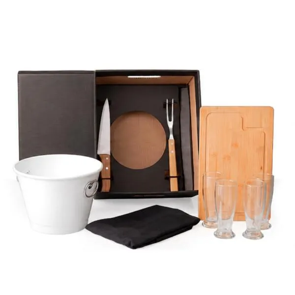 KIT PARA CHURRASCO COM BALDE - 9 PÇS — foto 1 de 1