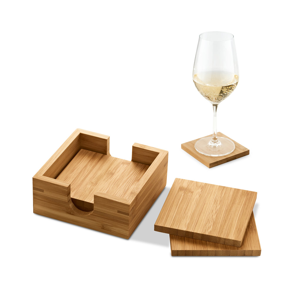 GAUTHIER. Conjunto de 4 porta copos em bambu — foto 1 de 2