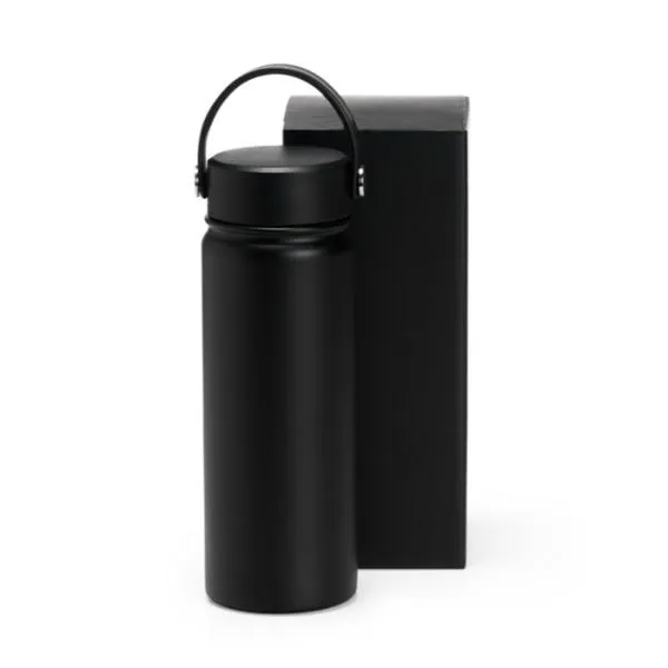 GARRAFA DUPLA CAMADA NA COR PRETA - 550 ML — foto 1 de 5