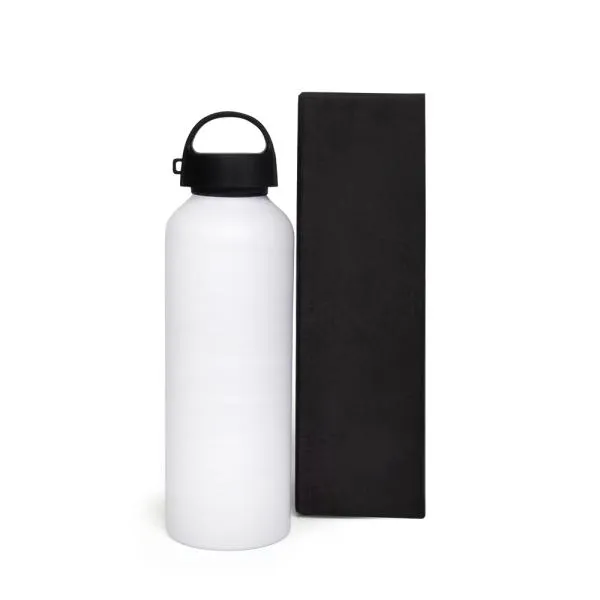 GARRAFA EM ALUMÍNIO BRANCO - 600 ML — foto 1 de 5