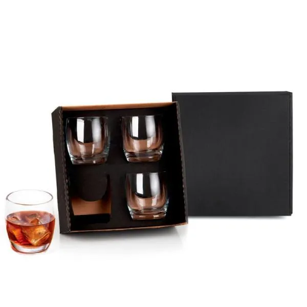 JOGO DE COPOS VIDRO P/ DRINK 330 ML - 4 PÇS — foto 1 de 4