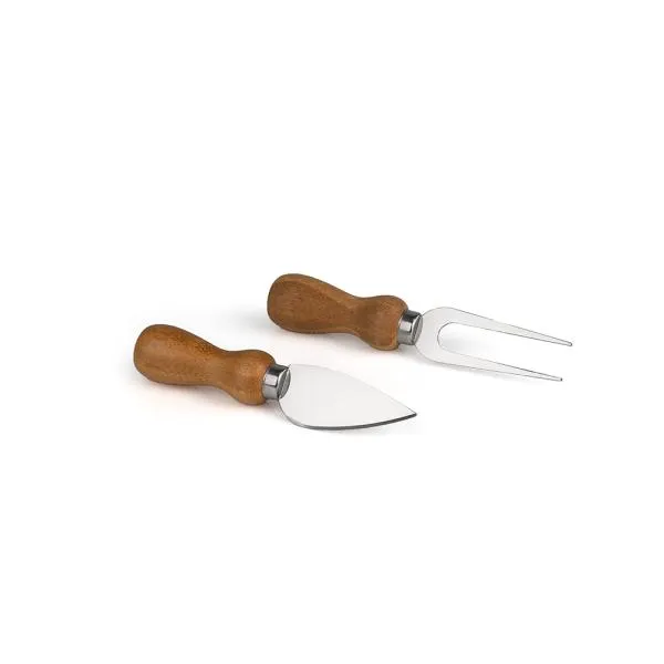 CONJ PARA QUEIJO MADEIRA/INOX - 2 PÇS — foto 1 de 1