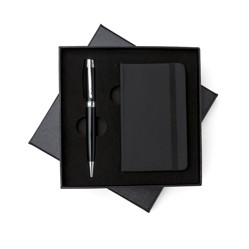 KIT CANETA E CADERNETA TIPO MOLESKINE — foto 1 de 1