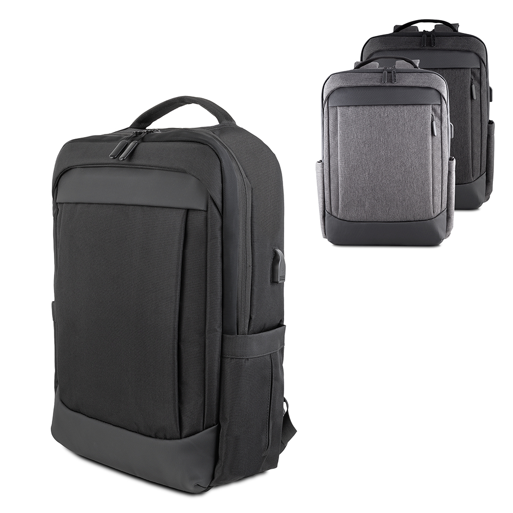 Mochila em tecido oxford com detalhe em pu e interior - 21l — foto 1 de 10
