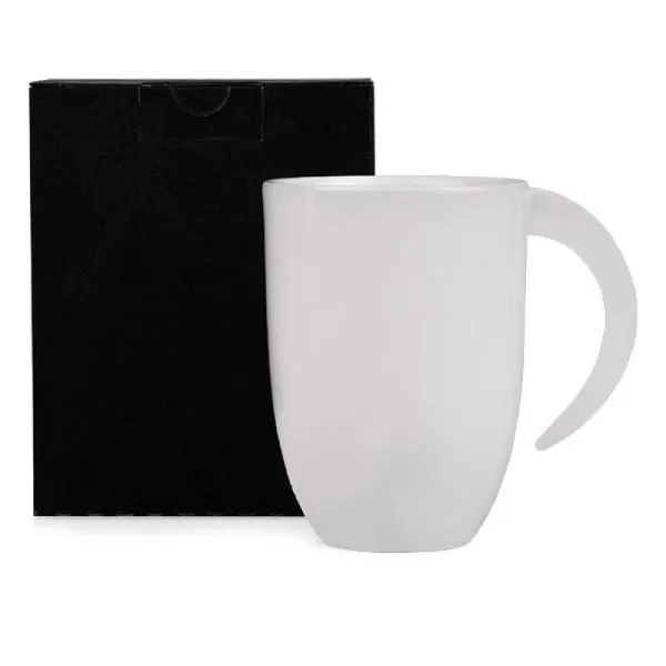 CANECA EM CERÂMICA BRANCA - 350ML — foto 1 de 4