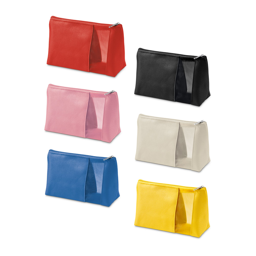ANNIE. Bolsa de cosméticos em microfibra e tela mesh — foto 1 de 6