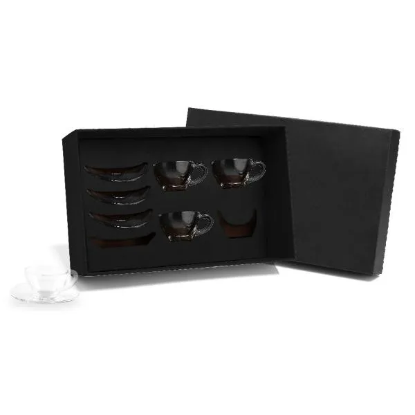 JOGO DE XÍCARAS COM PIRES - 90 ML - 8 PÇS — foto 1 de 3