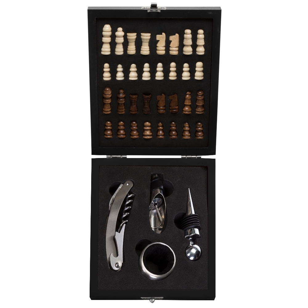 KIT VINHO XADREZ 4 PÇS — foto 1 de 1
