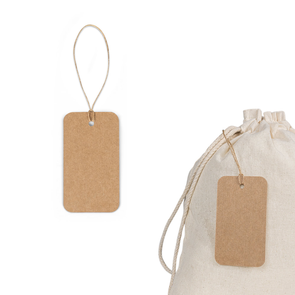 LABEL RECTANGULAR. Etiqueta em papel 100% reciclado (700 g/m²) com formato retangular — foto 1 de 2