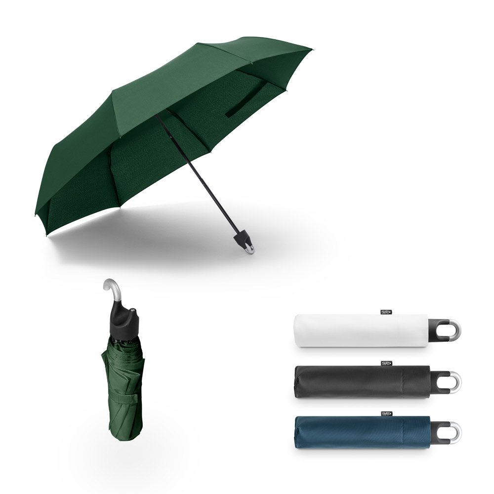ARON. Guarda-chuva, dobrável, de 21'' em poliéster 100% reciclado pongee 190T — foto 1 de 5