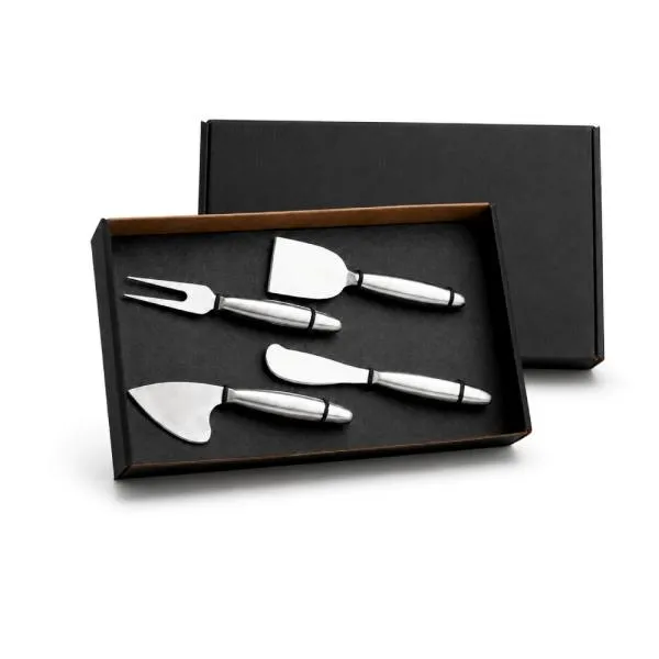 CONJUNTO DE FACAS PARA QUEIJOS EM AÇO INOX - 4 PÇS — foto 1 de 1