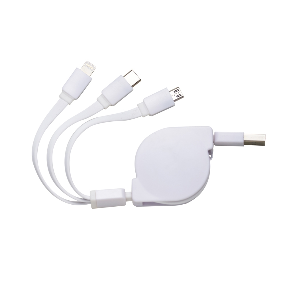 CABO USB RETRÁTIL 3 EM 1 — foto 1 de 1