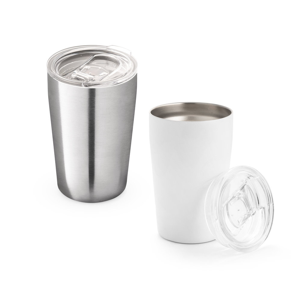 SLIDER. Copo de viagem térmico para sublimação em aço inox, de parede dupla isolada a vácuo (380 mL) — foto 1 de 3