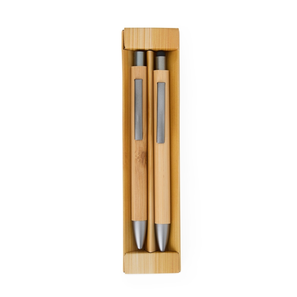KIT ECOLÓGICO CANETA E LAPISEIRA BAMBU — foto 1 de 1