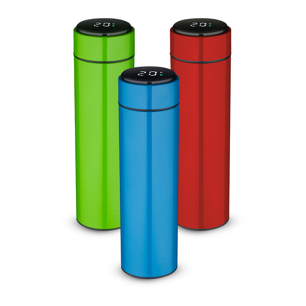 Garrafa térmica em aço inox com parede dupla isolada a vácuo - 450ml — foto 1 de 8