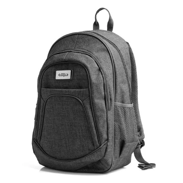 MOCHILA EM POLIÉSTER 300D - MELANGE CINZA — foto 1 de 7