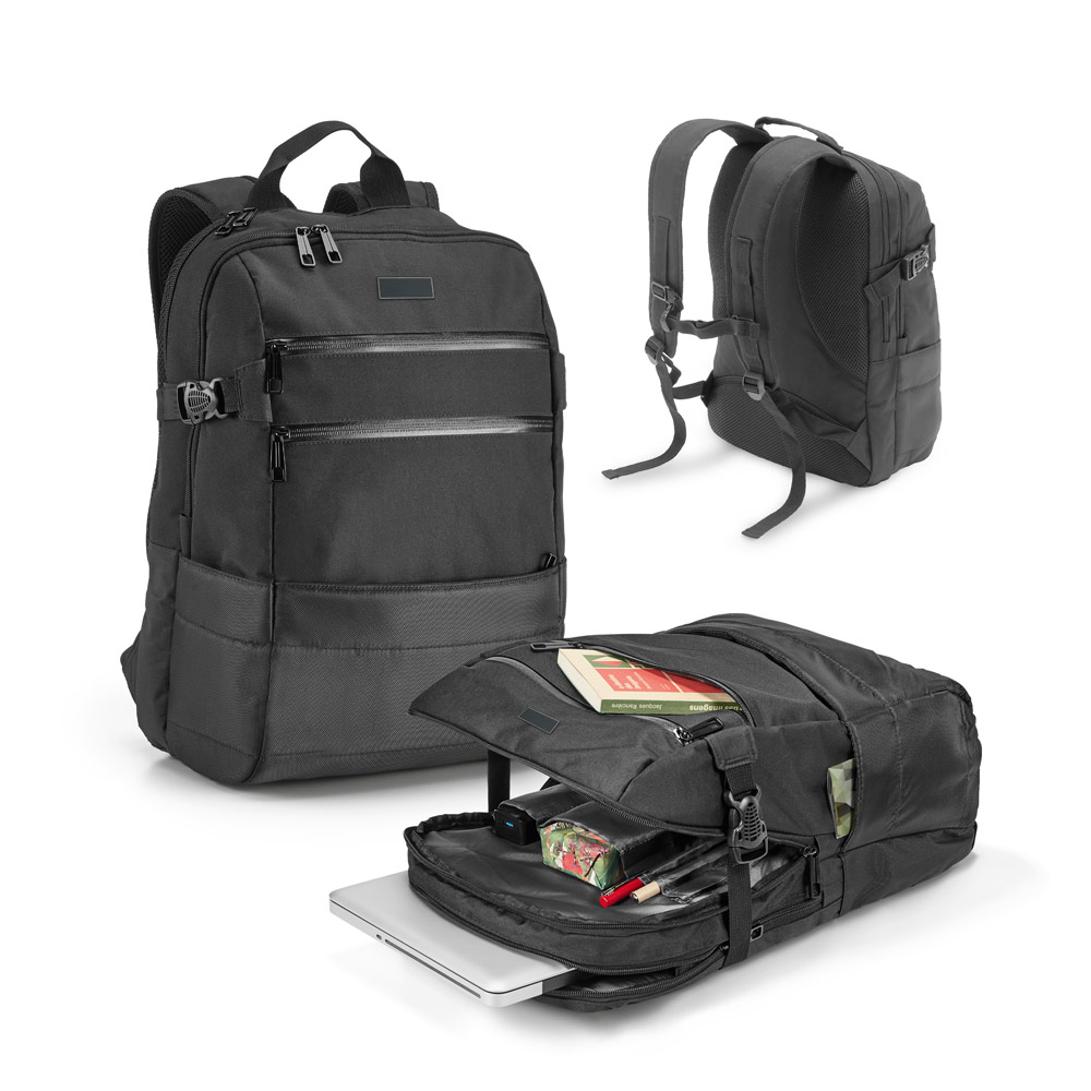 ZIPPERS PLATE. Mochila para notebook (15'6'') em 840D jacquard com dois compartimentos forrados (25 L) — foto 1 de 2