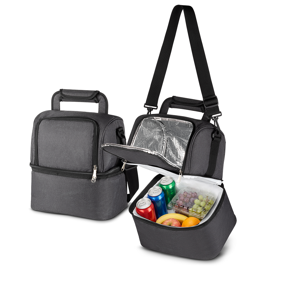 Bolsa térmica em tecido poliéster 600d, bolso frontal, alça - 8 litros — foto 1 de 7