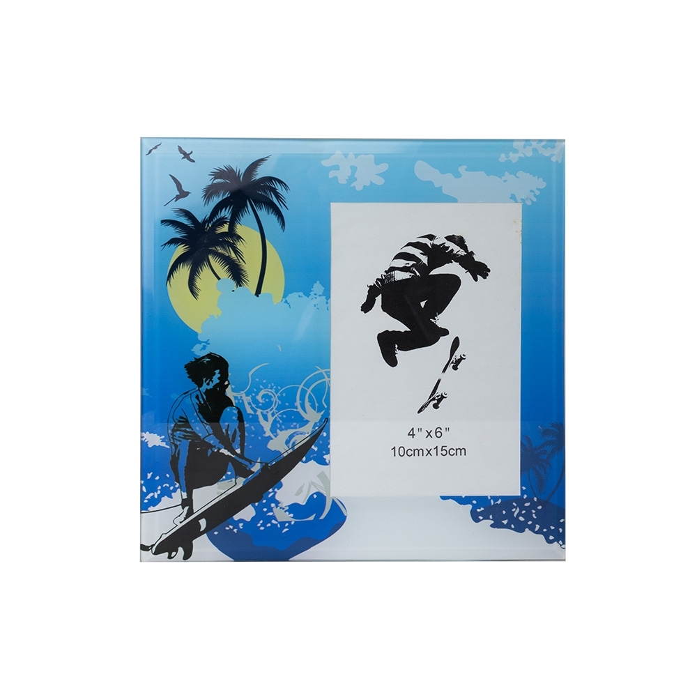 PORTA RETRATO SURF 10X15 CM VIDRO — foto 1 de 1